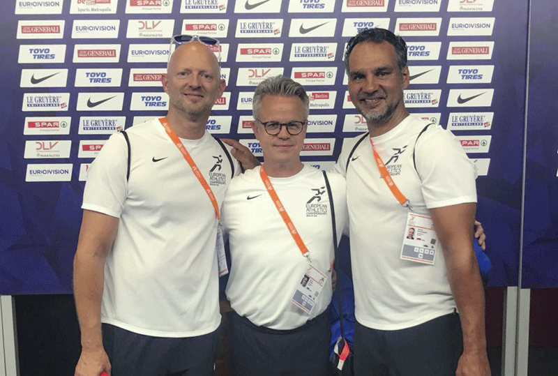 Infield-Team der Physiotherapeuten der Leichtathletik Europameisterschaften 2018
